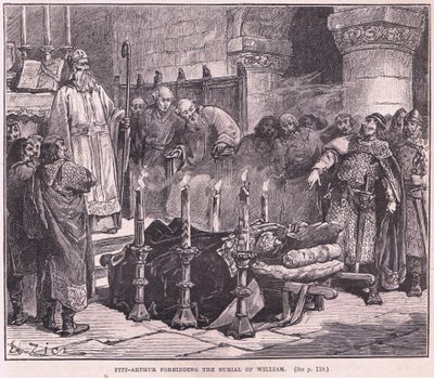Fitzarthur vieta la sepoltura di William AD 1087 da Francois Edouard Zier